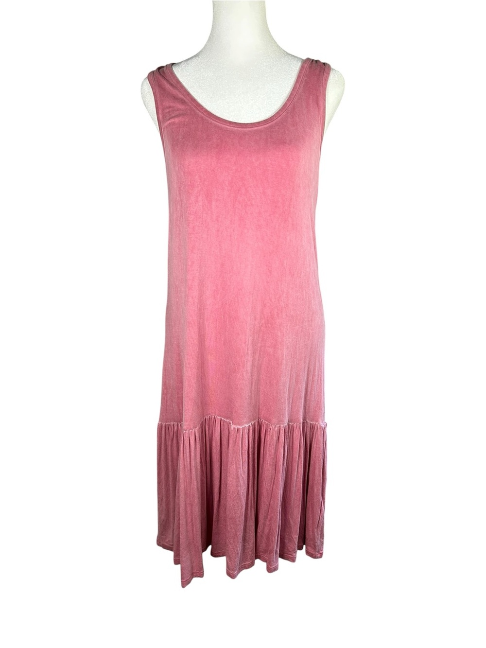Cable & Gauge Mauve Pink Sleeveless Tiered Knit Midi Dress Small